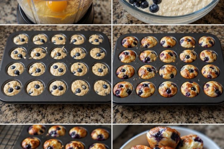 Fluffy Blueberry Cheese Pancake Bites