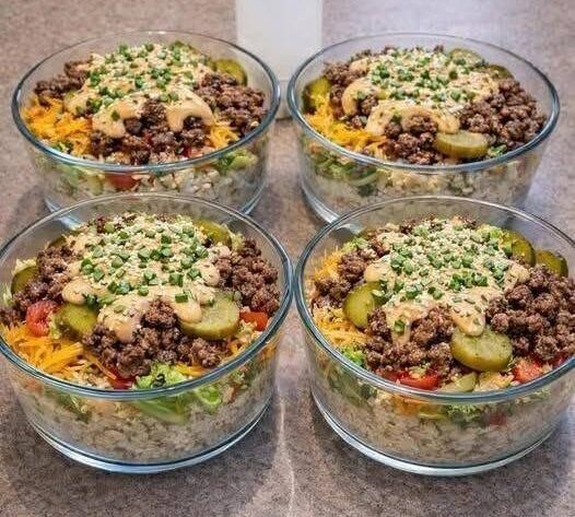 Big Mac Cheeseburger Protein Bowl