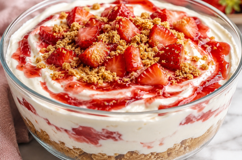 No-Bake Strawberry Cheesecake Dessert